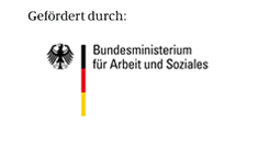 Logo: Gefördert durch das Bundesministerium für Arbeit und Soziales